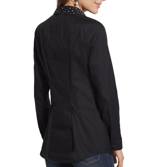 Chico's EFFORTLESS GLAM COLLAR CALLIE SHIRT - Picture 2 of 4